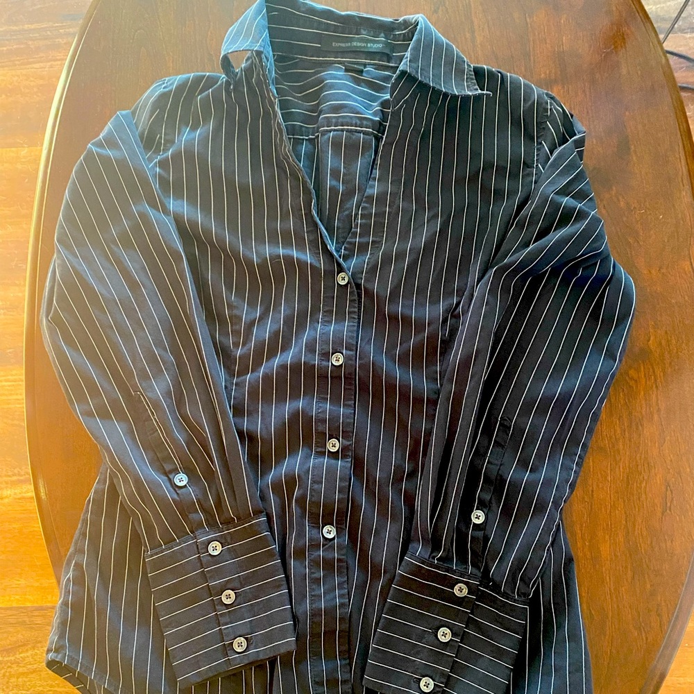Express Design Studio Women’s Button Down Dress Shirt